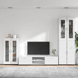 TV Cabinet Set with Drawer FLORIN 3 pcs White Engineered Wood 3397974