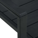Garden Chair Set of 4 Black HDPE 4 chairs Durable 47886