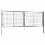 Garden Gate Galvanised Steel 300x75 cm Silver 144761