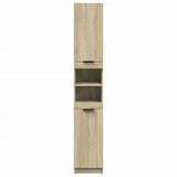 Bathroom Cabinet Sonoma Oak 32x34x188.5 cm Engineered Wood 849656