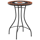 Mosaic Bistro Table Terracotta and White 50x70 cm Ceramic 4003401