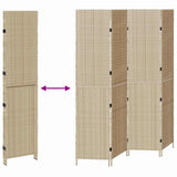 Room Divider Folding Manual Beige 195 x 180 cm Poly Rattan 42003679