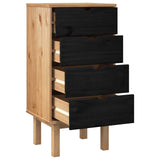 Chest of Drawers OTTA Black 45 x 39 x 90 cm Solid Pine Wood 42041749