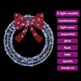 Wreath with 60 LEDs Cold white 76 x 76 x8.5 cm Acrylic 42019122