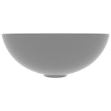 Bathroom Sink Ceramic Light Grey Round 146982