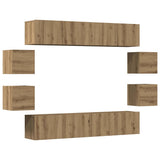 Wall Mounted TV cabinets 8 pcs Artisan Oak Engineered Wood 3328950