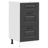 Kitchen Base Cabinet "Kalmar" Black Engineered Wood 854241
