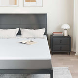 Mattress Topper White 140 x 200 x 3.5 cm Jaquard Fabric 4106216