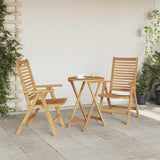 Chair Folding 2 pcs Brown 64.5 x 52 x 108 cm Solid Teak Wood 42006411