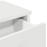 ZNTS Wall Shelf with Drawers White 80x31x17 cm Engineered Wood 859950