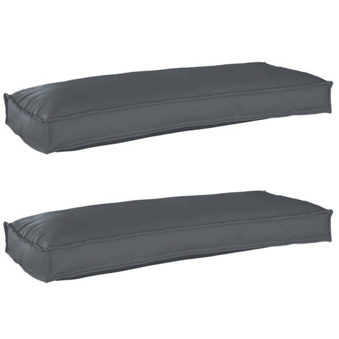 ZNTS Pallet Cushions for Bench 2 pcs Anthracite 100x40x8 cm Oxford Fabric 42001688