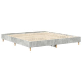 Bed Frame No Mattress Concrete Grey 200x200 cm Engineered Wood 3328702