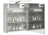 Bathroom Mirror Cabinet Concrete Grey 40 x 10.5 x 60.5 cm 889034