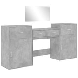 4 Piece Dressing Table Set Concrete Grey Engineered Wood 3276528