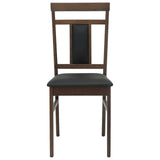 Dining Chair 2 pcs Light Brown and Black Solid Rubber Wood 42020502