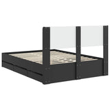 Bed Frame with Storage and Headboard Black 160 x 200 cm 3414288