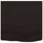 Table Top Dark Brown 60x60x cm Treated Solid Wood Oak 3156414