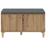 Hall Bench Artisan Oak 80 x 38 x 46 cm 891535