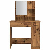 Dressing Table with Mirror Old Wood 86.5x35x136 cm 857009