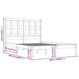 Bed Frame without Mattress 200x200 cm Solid Wood Pine 3104498