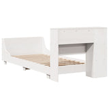 Bed Frame without Mattress White 90x200 cm Solid Wood Pine 3323669