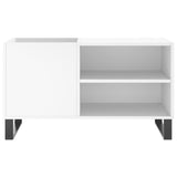 Record Cabinet White 85x38x48 cm Engineered Wood 831708