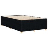 ZNTS Bed Frame without Mattress Black Double Fabric 3285039
