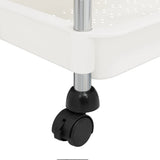 ZNTS 5-Tier Kitchen Trolley White 42x29x128 cm Iron and ABS 336332