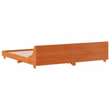 Bed Frame without Mattress Wax Brown 180x200 cm Super King Solid Wood Pine 850721