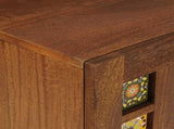 TV Cabinet with Drawer Walnut 105 x 33 x 46 cm Solid Mango Wood 4018238