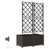 Garden Planter 2 pcs Brown 80 x 40 x 142 cm PP 42002828