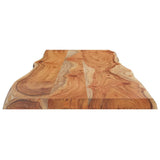 Table Top 180x40x2.5 cm Rectangular Solid Wood Acacia Live Edge 370617