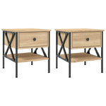 ZNTS Bedside Tables 2 pcs Sonoma Oak 40x42x45 cm Engineered Wood 825956