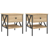 ZNTS Bedside Tables 2 pcs Sonoma Oak 40x42x45 cm Engineered Wood 825956