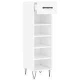 Shoe Cabinet White 30x35x105 cm Engineered Wood 829668