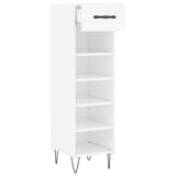 Shoe Cabinet White 30x35x105 cm Engineered Wood 829668