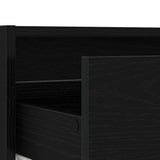 TV Cabinet with LED Lights Black Oak 75x35.5x25 cm 860230