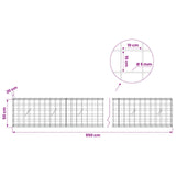 Gabion with 5 mm Wire and 10x10 cm Mesh 950x20x50 cm 3465013