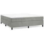 ZNTS Bed Frame without Mattress Light Grey Super King Velvet 3121226