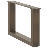Coffee Table Legs U-Shaped 2 pcs Natural Steel 50x cm Steel 4013139