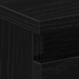 Bedside Cabinet with Drawer 2 pcs Black Oak 40 x 35 x 62.5 cm 862614