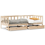 Daybed with Drawers without Mattress 90x190 cm Solid Wood 3302073