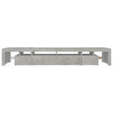 TV Cabinet with LED Lights Concrete Grey 260x36.5x40 cm 3152781