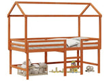 Loft Bed Frame Wax Brown 90 x 190 cm Solid Pine Wood 3422774