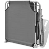42934 Sun Lounger with Canopy Steel Grey