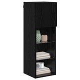 Wall-mounted TV Cabinets 2 pcs Black Oak 30.5 x 30 x 90 cm 882953