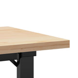 Coffee Table O-Frame 100x50x45.5 cm Solid Wood Pine and Steel 3282732