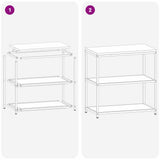 Kitchen Storage HATTEM Black 90 x 50 x 92 cm Steel 874954