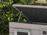 Wooden Outdoor Cat House, Elevated Cat Shelter Kennel, Pet Play House with Openable Top, Asphalt T3398P551673