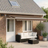 Retractable Awning Taupe 500 x 300 cm Fabric and Aluminium 3426326